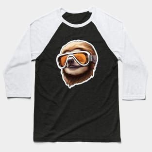 Sloth Wearing Ski Goggles Baseball T-Shirt